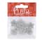 Flair Originals 5/8" Silver Glitter Star Buttons, 8ct.